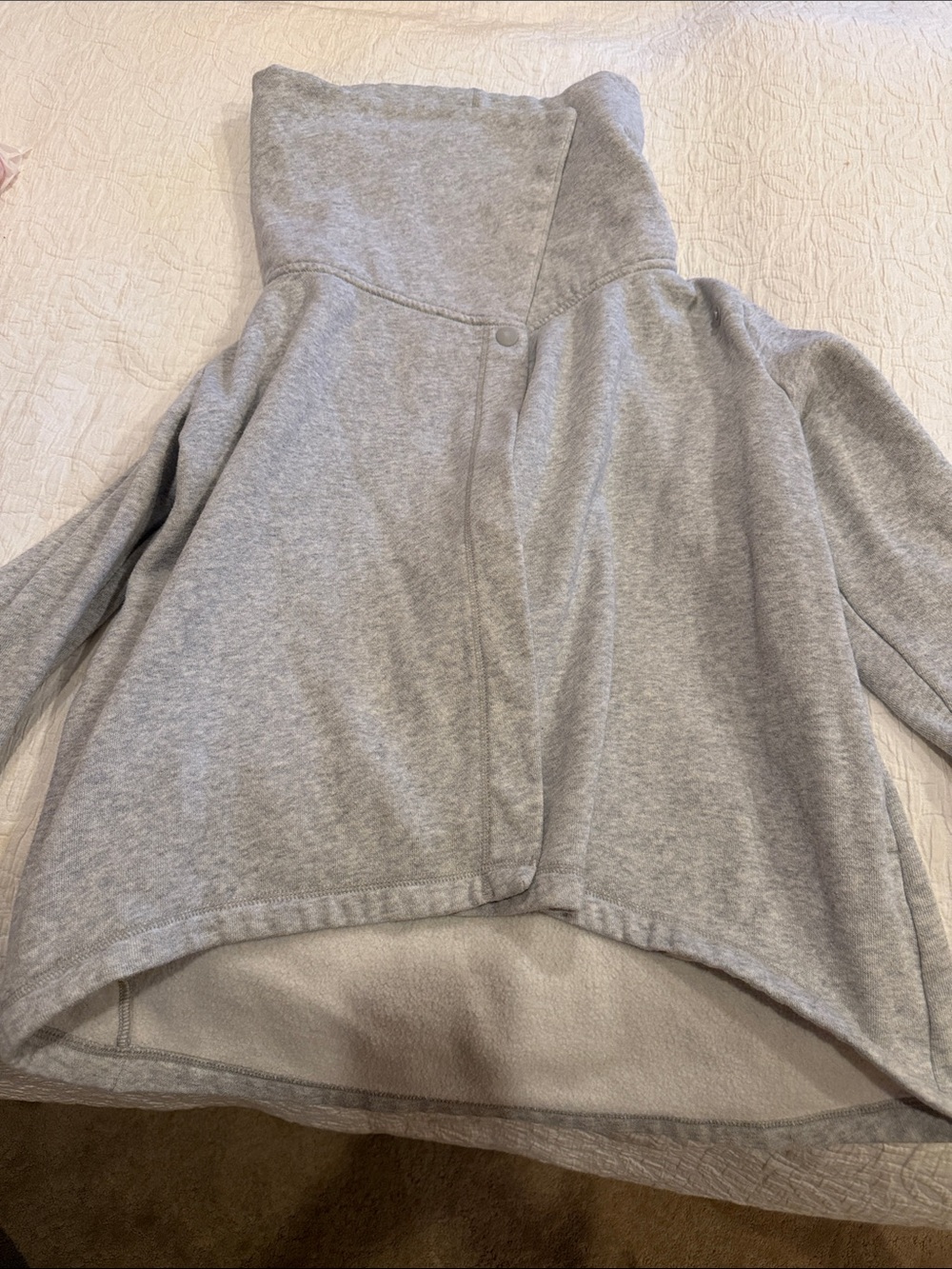 Zella Light Gray High-Collar Button-Front Jacket